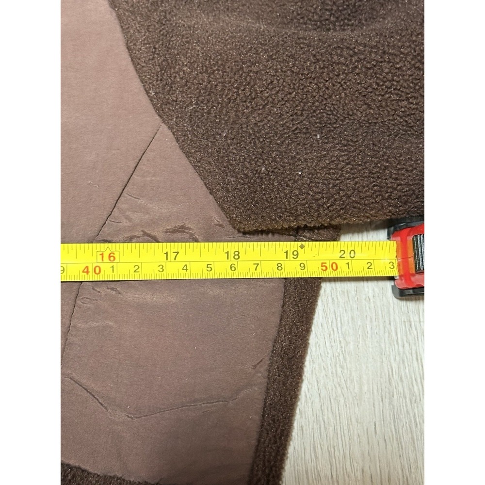 The North Face Denali Jacket Womens Small Brown Full Zip Mock Neck Fleece Logo - Picture 4 of 10